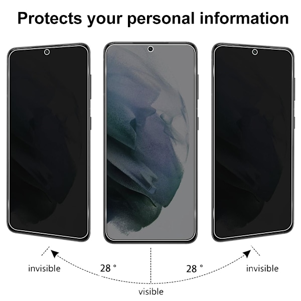 Yksityisyysnäytönsuoja, sopii Galaxy S21 karkaistuun lasiin