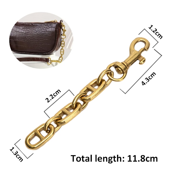 2 st Väska Strap Förlängare Väska Förlängare Kedja För Axelväska Metallkedja Strap Förlängare Ersättning Väska Förlängare Tillbehör
