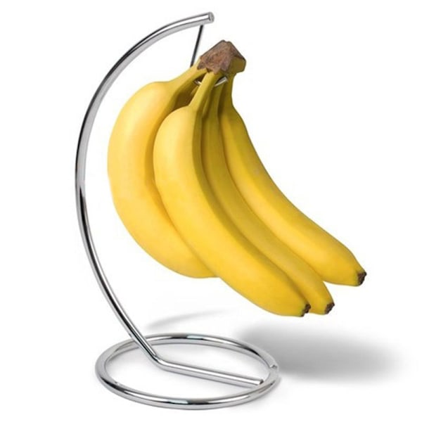 Bananställ med Rund Bas, Banankrok, Fruktförvaring, Bananer, Druvor, Krompläterad Järn