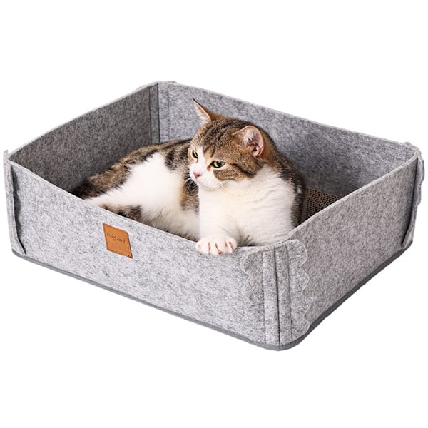 Kattklösbräda, inomhuskattsäng med klösstolpe, kattklösbräda bräda fritidsbädd