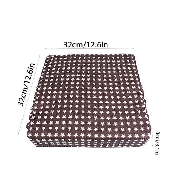 Justerbar Avtakbar Baby Spisestol Booster Pute Barn Høystol Sete Pute (Kaffe Stjerner)
