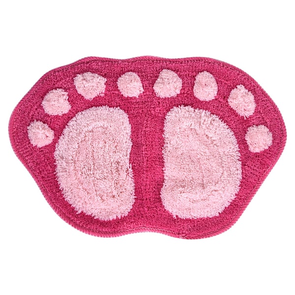 Blød, skridsikker, vandabsorberende dørmatte til soveværelse, badeværelse - 58,5 * 38 cm - Pink