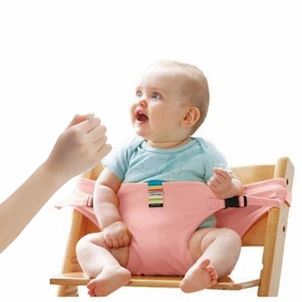 Fällbar Bärbar Matstol Säkerhetsbälte Skyddande Bältespänne Bälte för Baby och Småbarn