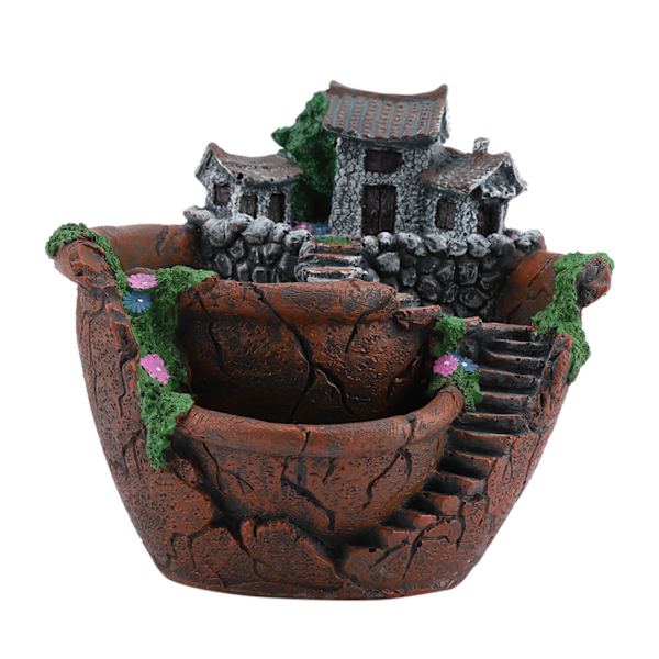 Hartsi-kaktusruukku Bonsai-ruukku Kukkaruukku Kotipuutarhan Koristelu (Oranssi)