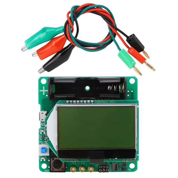 M8 Transistor Tester Induktans Kondensator PNP NPN Diode ESR Meter Multifunktionel Tester
