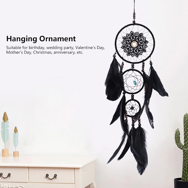 Retro Drømmekatcher Fjer Dekoration Hjem Væghængende Ornament Bryllup Fest Dekoration