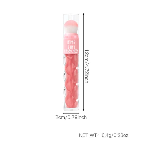 Langtidsholdbar, naturlig flydende blush med børste