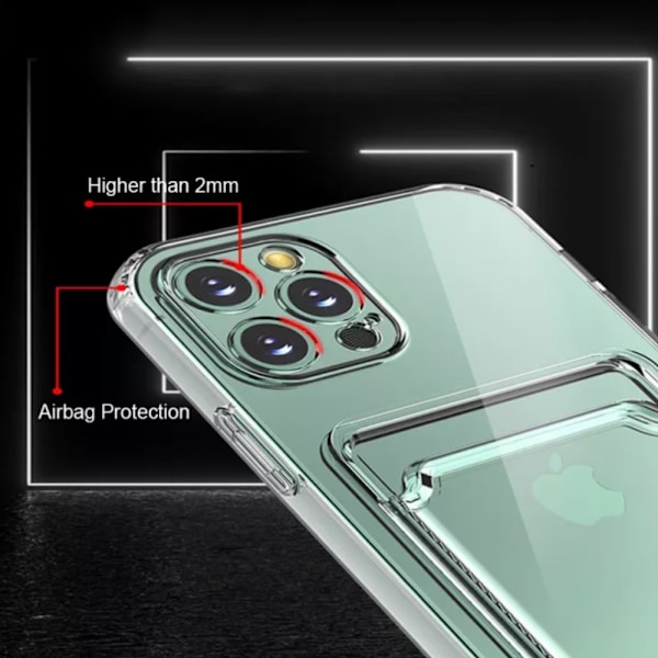 Iphone, Skal, Korthållare, Slot, Transparent Transparent IPHONE 15 PLUS