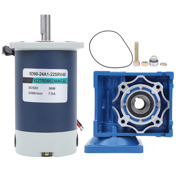 Ormgear Motor Rustfrit Stål 90W 2200 o/min XD5D90-24A121SRV-RV40 Reductionsforhold DC12V(7.5 )