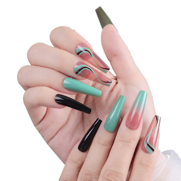 Avtagbara Falska Naglar Patchbitar Långa Naglar Ballet Nageltips Nagelpatch (24 st)