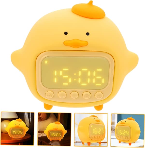 1 set gul kramanka väckarklocka digital klocka enkel alarm c[TT]