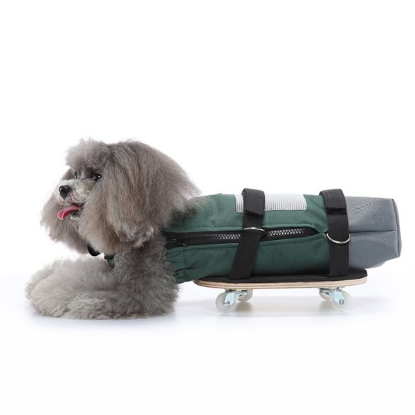 Indendørs Hundehjulstol Alternativ til Lammede Kæledyr, Hundedragtaske til Bagben, Kæledyrs Scooter Hjulstol til Beskyttelse af Bryst og Lemmer