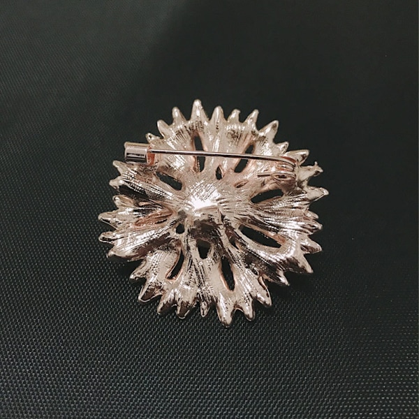 2 st Blom Brosch Corsage Simulerad Pärla Kristall, Elegant Blom Blad Brosch för Kvinnor, Brud