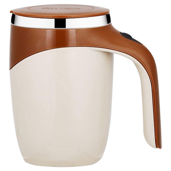 380mL självrörande mugg med lock Automatisk magnetomrörande kaffekopp Elektrisk rostfritt stål självblandande kaffekopp för kaffe Mjölk Kakao Varm