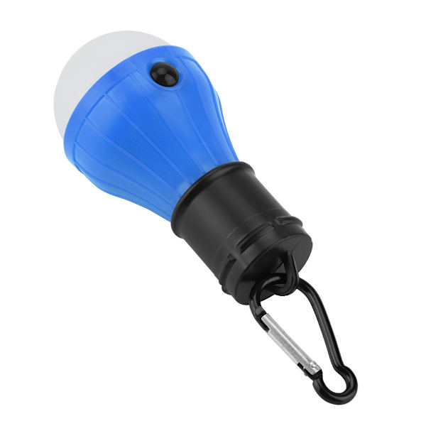 Mini Bærbar 3 LED Telthængende Lanterne Udendørs Fiskeri Campinglys Lampe (Blå)