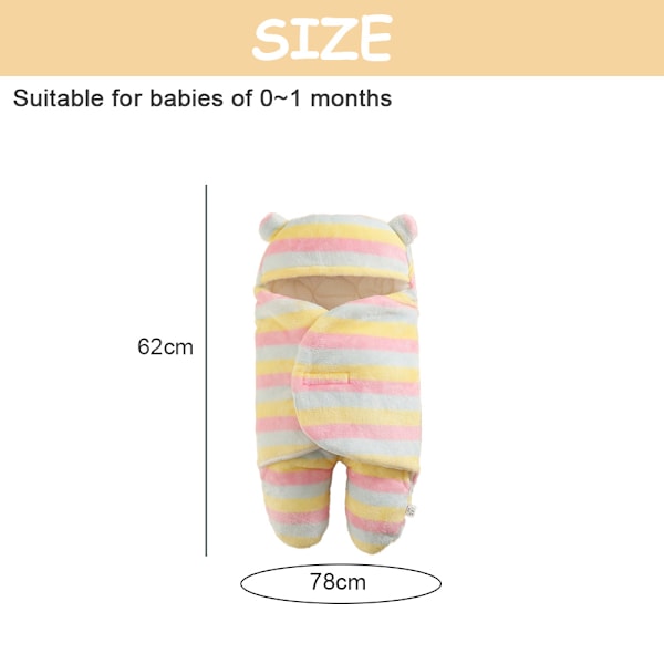 Nyfödd Mottagningsfilt Baby Sovfilt Swaddle