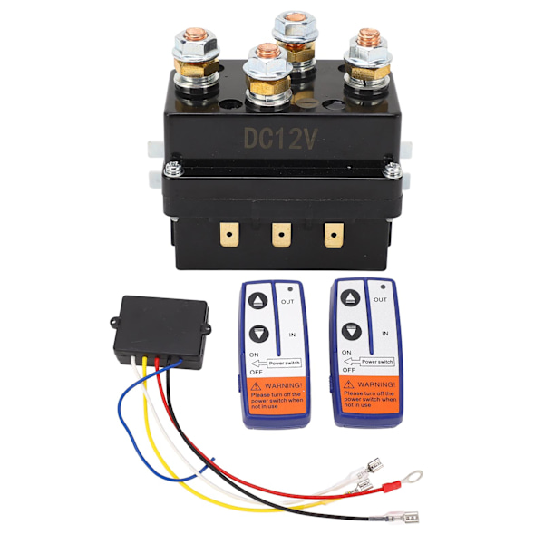 12V 500A Vinschrelä-kit Fjärrkontroll Vinschrelä Kontaktswitch för ATV Snöskoter Gräsklippare