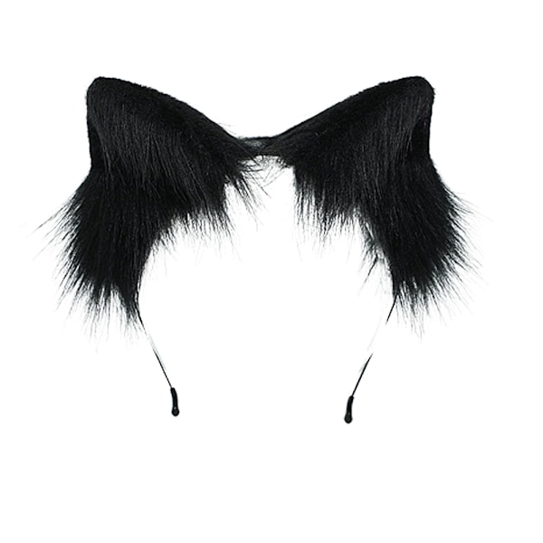 Katte-Ræv Faux Fur Ørehovedbånd Sød Halloween Kostume Håndlavet Dyre Pelsøre Hårbøjle