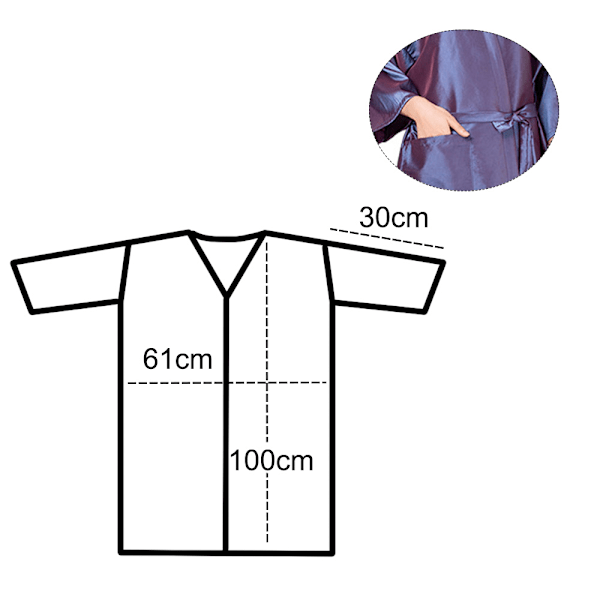 Salong Klient Kåpe Kapp Hår Salong Hårklipp Smock for Klient Kimono Stil