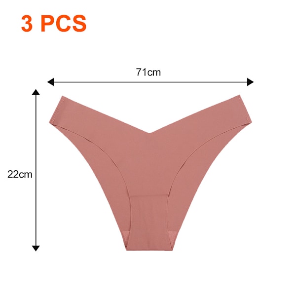 3-pack Damunderkläder i Bomull och Is-Silke, V-formad Midja, Slipshorts