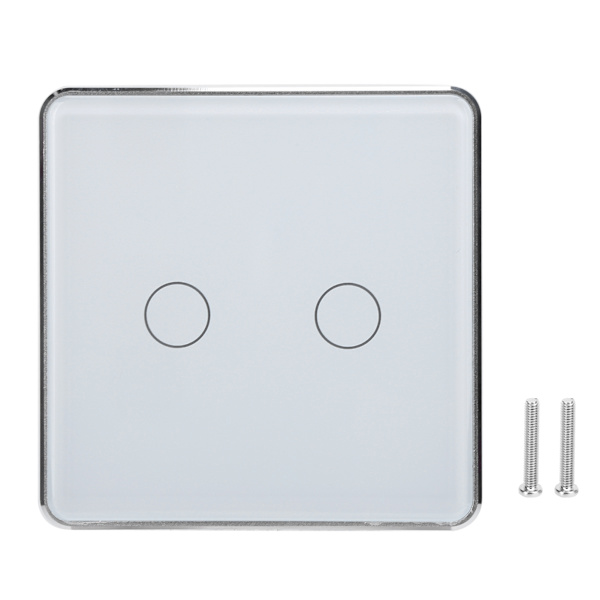 Intelligent Beröringsstyrd Ljusströmbrytare 86 Typ Trådlös för ZigBee 2.4G Röststyrning AC 100‑250V 2-vägs