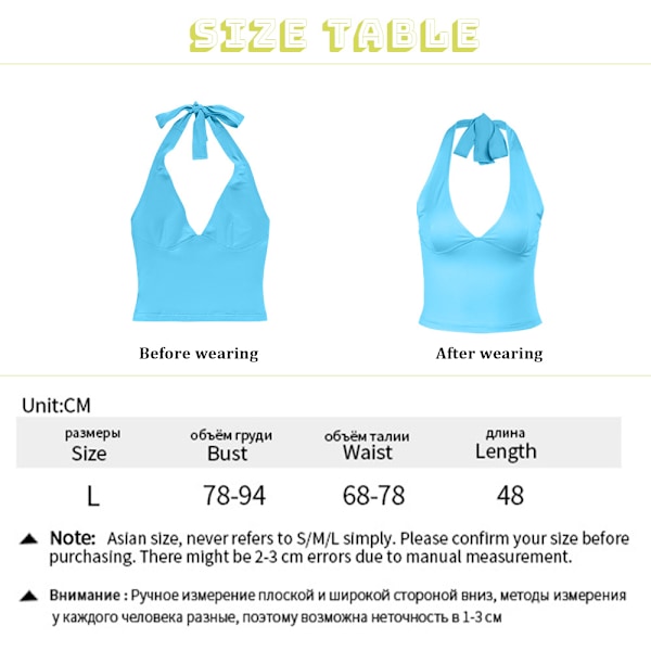 Naisten Crop Top - Selkänauha, Seksikäs Syvä V-Kaula, Hihaton, Selkähihnalla, Rento Harjoitusliivi