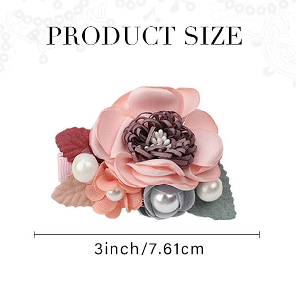 Blomsterhårklämmor Set 3 st Blommiga Hårbågstillbehör