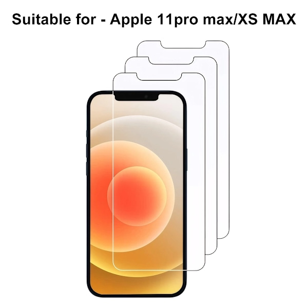 3 stk. Hærdet glas iPhone 11 Pro Max Skærmbeskytter Transparent
