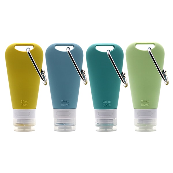 90 ML Silikon Reseflaskor Set, Läcksäkra Pressbara Bärbara Tubar Resestorlek Toalettartiklar Behållare, Resetubset Kosmetiska Behållare för