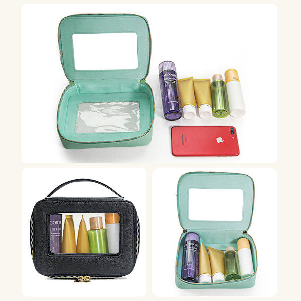 Klar Makeup Taske Organizer, Bærbar Rejsetaske til Kosmetik til Kvinder Piger, med Transparente Vinduer