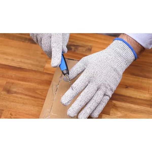Kitchen Protective Gloves - 26 cm - Grey - EN388 Level 5 - Soft and Lightweight Grå