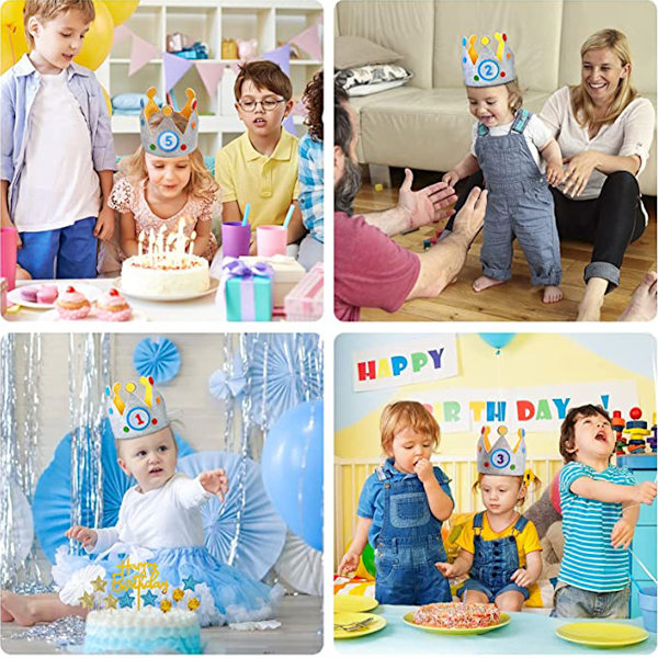 Vauvan, lapsen ja lemmikin glitter- ja helmikruunu, syntymäpäivähattu, tiara-kruunu kukilla valokuvarekvisiitaksi