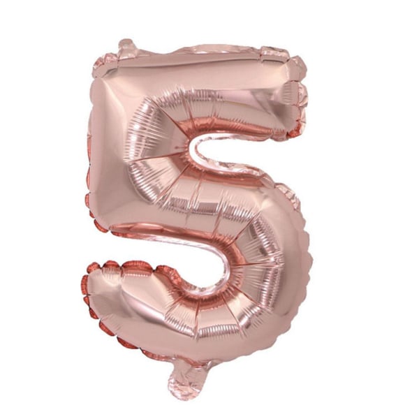 32 tum stora rosa guldfolie nummer 0-9 ballonger för bröllop