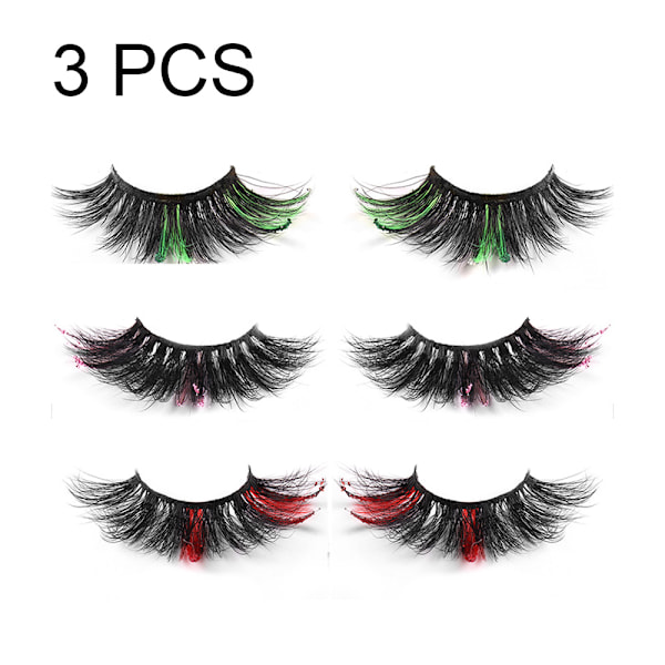 Glamnetic Ögonfransar, Fransar med Färg, Minkfransar, Ögonfransar för Makeup Fransförlängningar - 3 Par