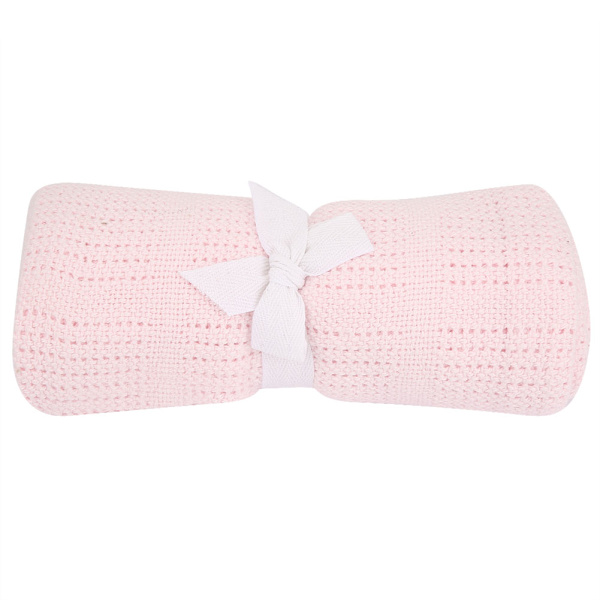70*90cm Babyfilt i Bomull för Nyfödda, Mjukt Swaddlingtäcke, Badhandduk (Rosa)