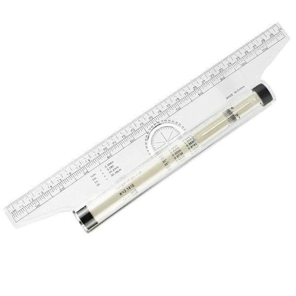 Rullande Parallelllinjal 30cm Professionell Parallellrulllinjal Multifunktionell Skalritlinjal
