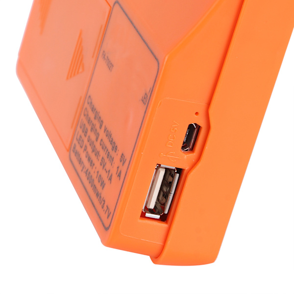 Bærbar USB-oppladbar nødblyst teltlampe solcelledrevet powerbank