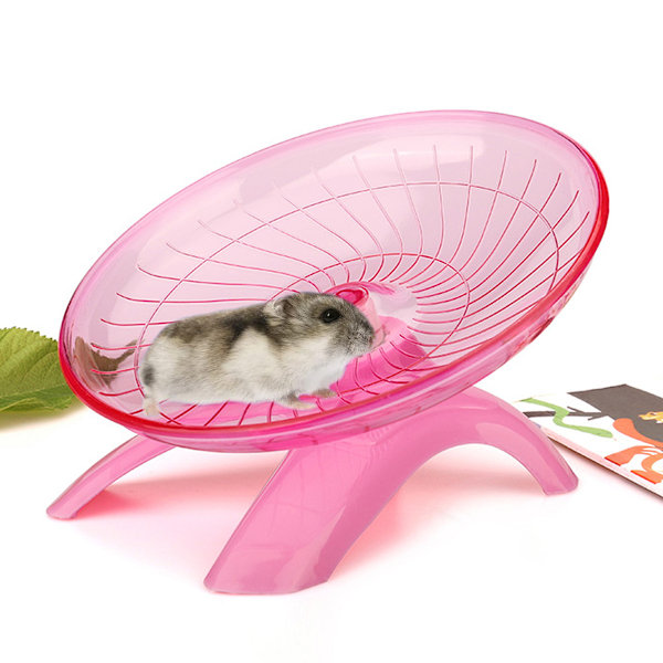 Hamster Flygande Tallrik Tyst Löpningsövningshjul för Gerbilråtta Mus Igelkott Smådjur