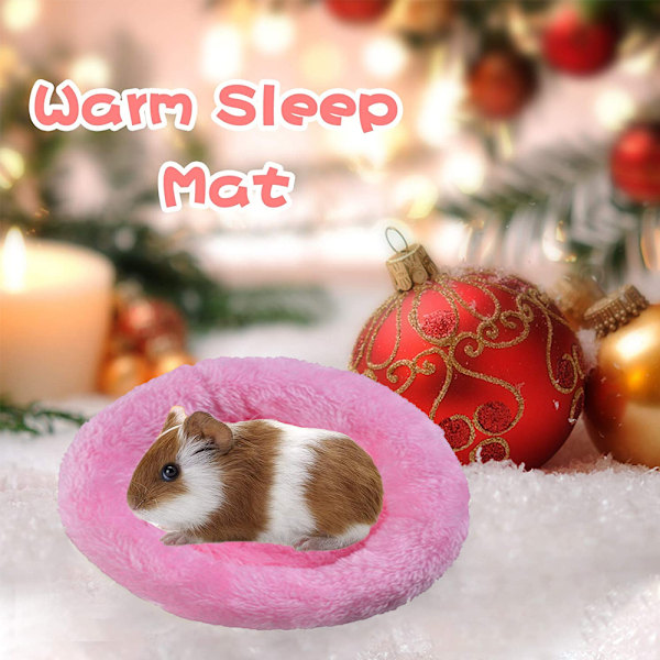 Hamsterbädd Rund Sammet Varm Sovmatta Pad för Hamster Igelkott Ekorre