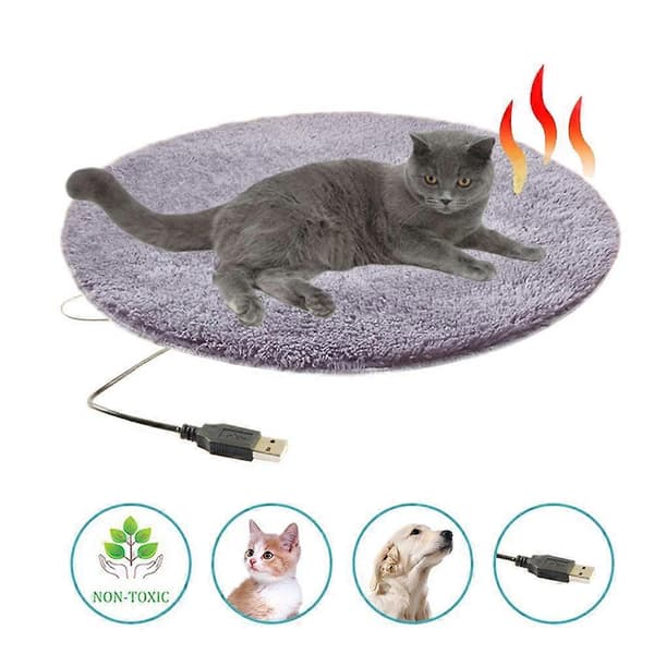 5V USB elektrisk varmepude til kæledyr til hunde og katte for at holde varmen Light Camel Short Plush (Light Camel)