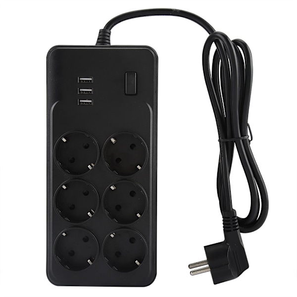 Multifunktionel Intelligent Husholdnings EU-Stik USB Række Stikkontakt 110-250V
