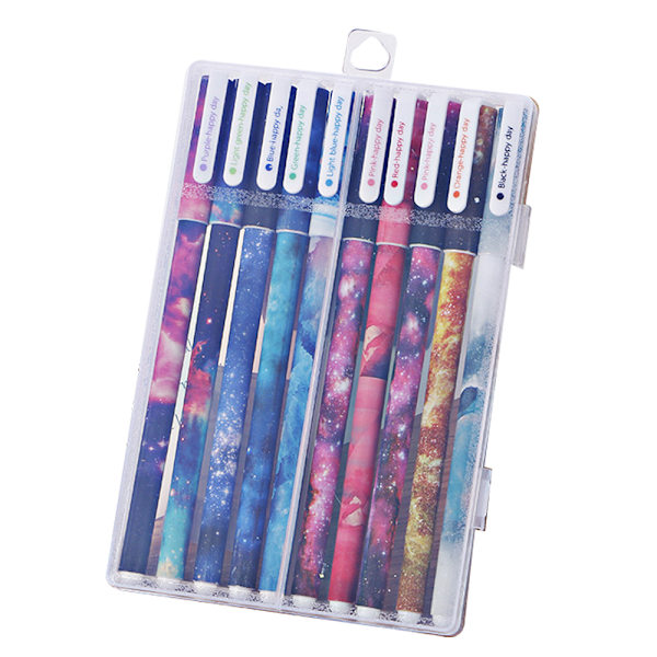 Gelpennor, Skrivpengar, Blandade Färger, 10-pack