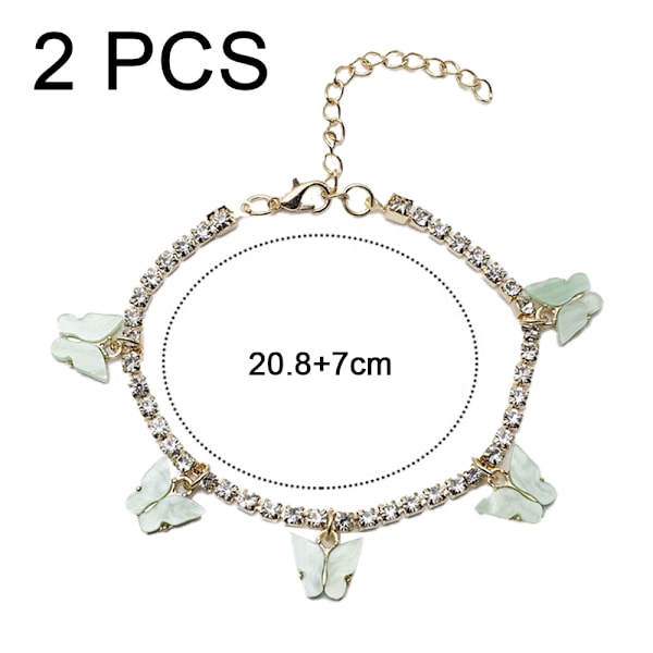 Rhinestone-ketju Perhonen Nilkkakoru, Kristalli Perhonen Nilkkakoru, Jalkaketju Nilkkakoru, Rhinestone Nilkkakoru Korut
