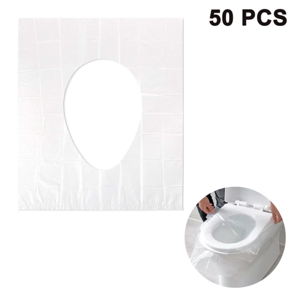 50 Counts Disposable Toilet Seat Covers Flushable Paper Travel