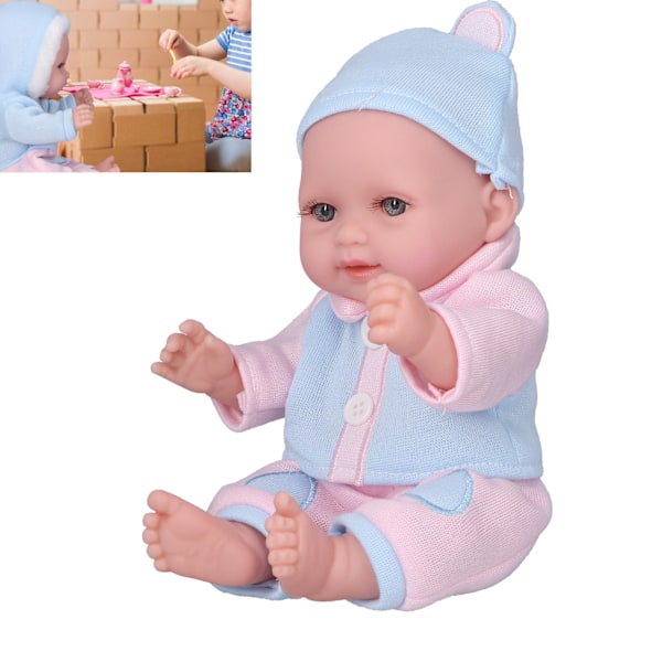 11 tum Babydocka Leksaker Mjuk Bedårande Rörliga Leder Återfödd Babydockor med Kläder #2