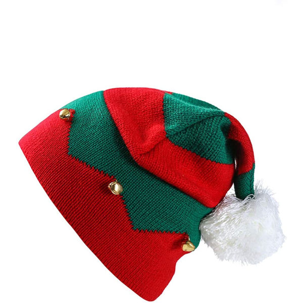 Christmas Elf Stickad Hat, Xmas Baby Beanie Stickad Hat för