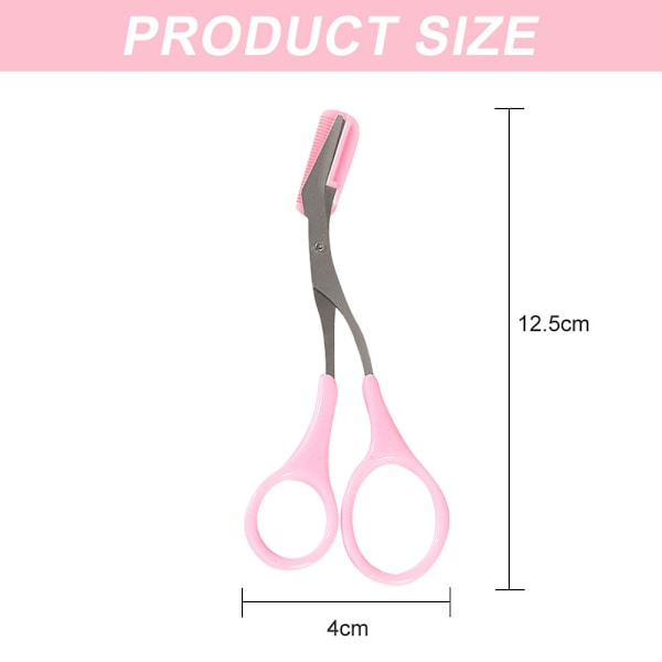 3 st Eyebrow Trimmer Saxar med Kam, Eyebrow Shaping Cut Comb Halksäker Skönhetstillbehör
