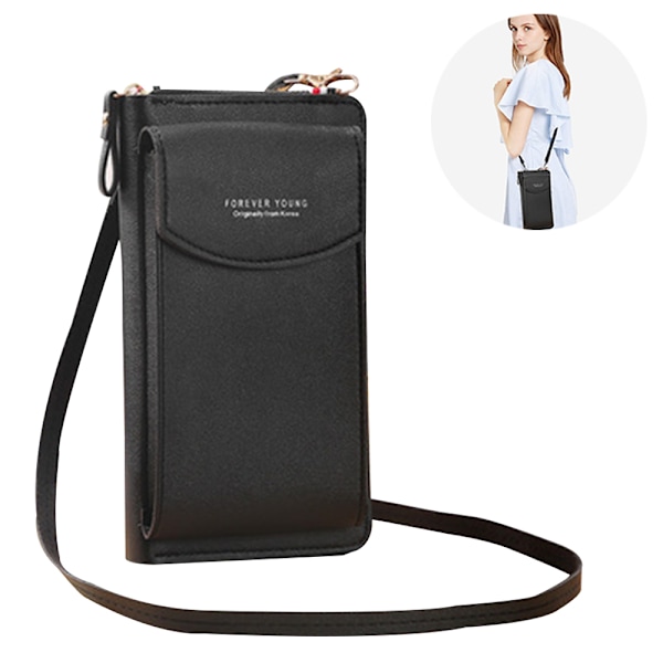 PU Læder Blokerende Crossbody Mobiltelefon Taske til Kvinder Tegnebog Pung