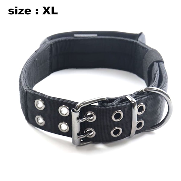 Taktisk Hundehalsbånd Militær Nylon Heavy Duty Metal Spænde med Kontrolhåndtag til Hundetræning
