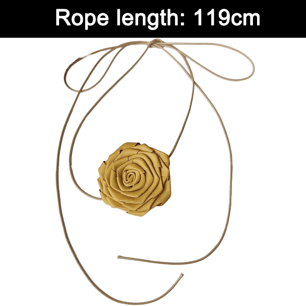Blomster Rose Choker Halskjede Blomster Choker Rosett Choker Halskjede Y2K Smykker for Kvinner Jenter Brud Bryllup Fest